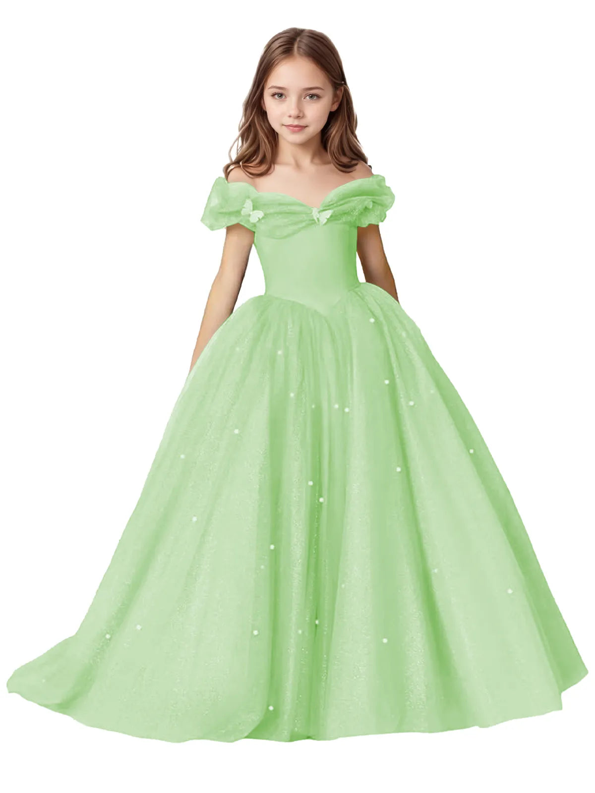 Spitzenkleid mit schulterfreiem Design