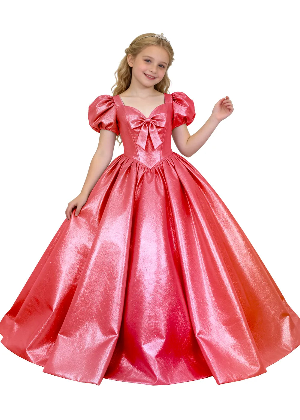 Vestido de princesa sin mangas de encaje