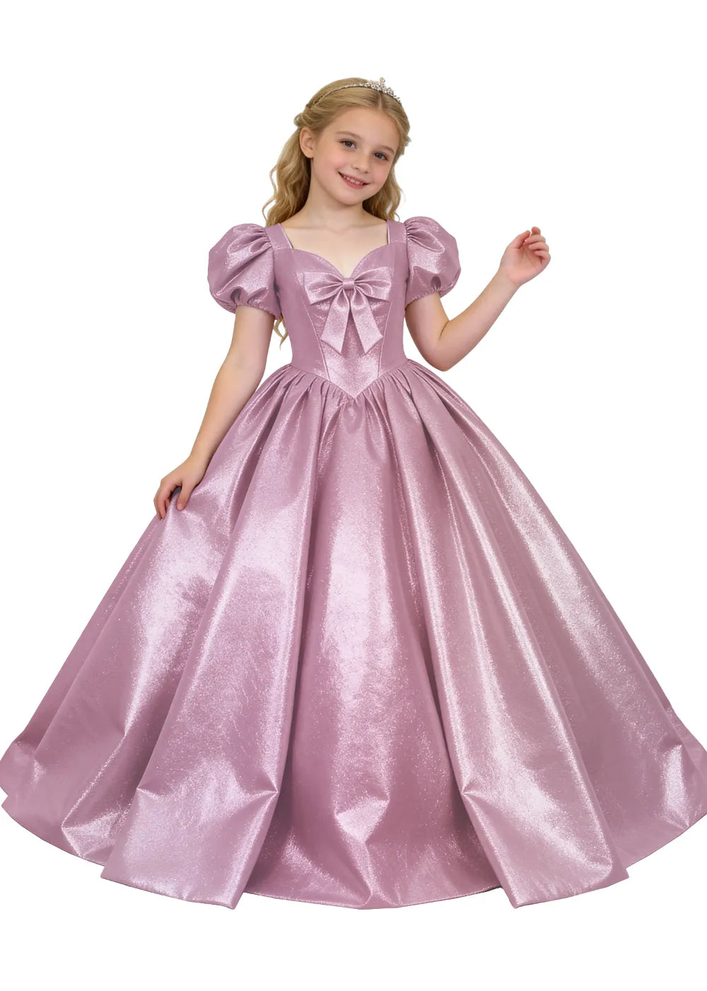 Vestido de princesa sin mangas de encaje