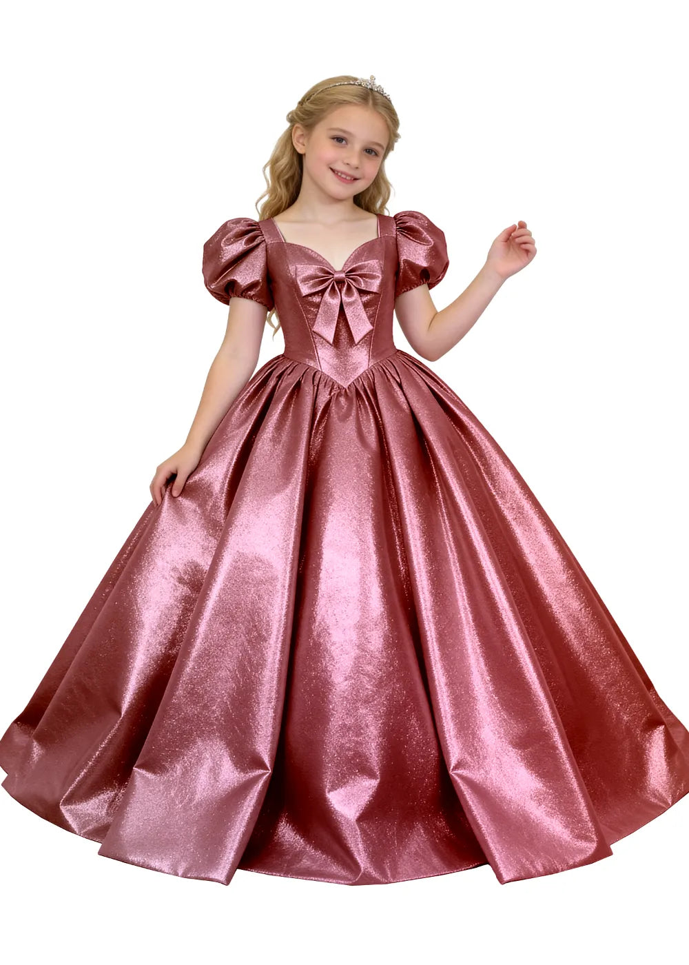 Vestido de princesa sin mangas de encaje