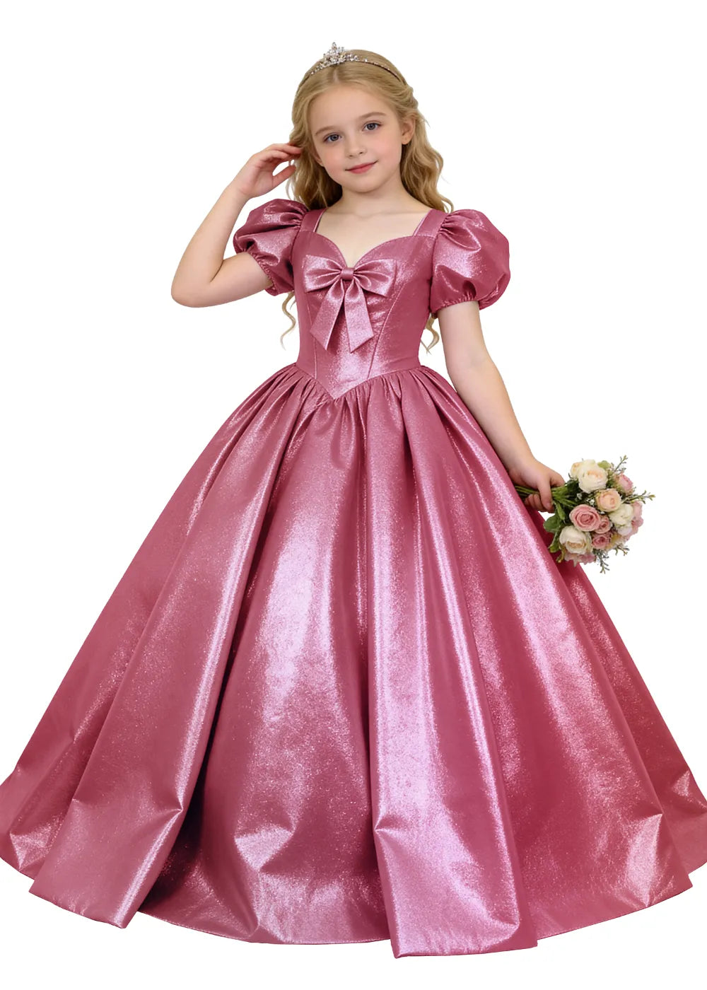 Vestido de princesa sin mangas de encaje