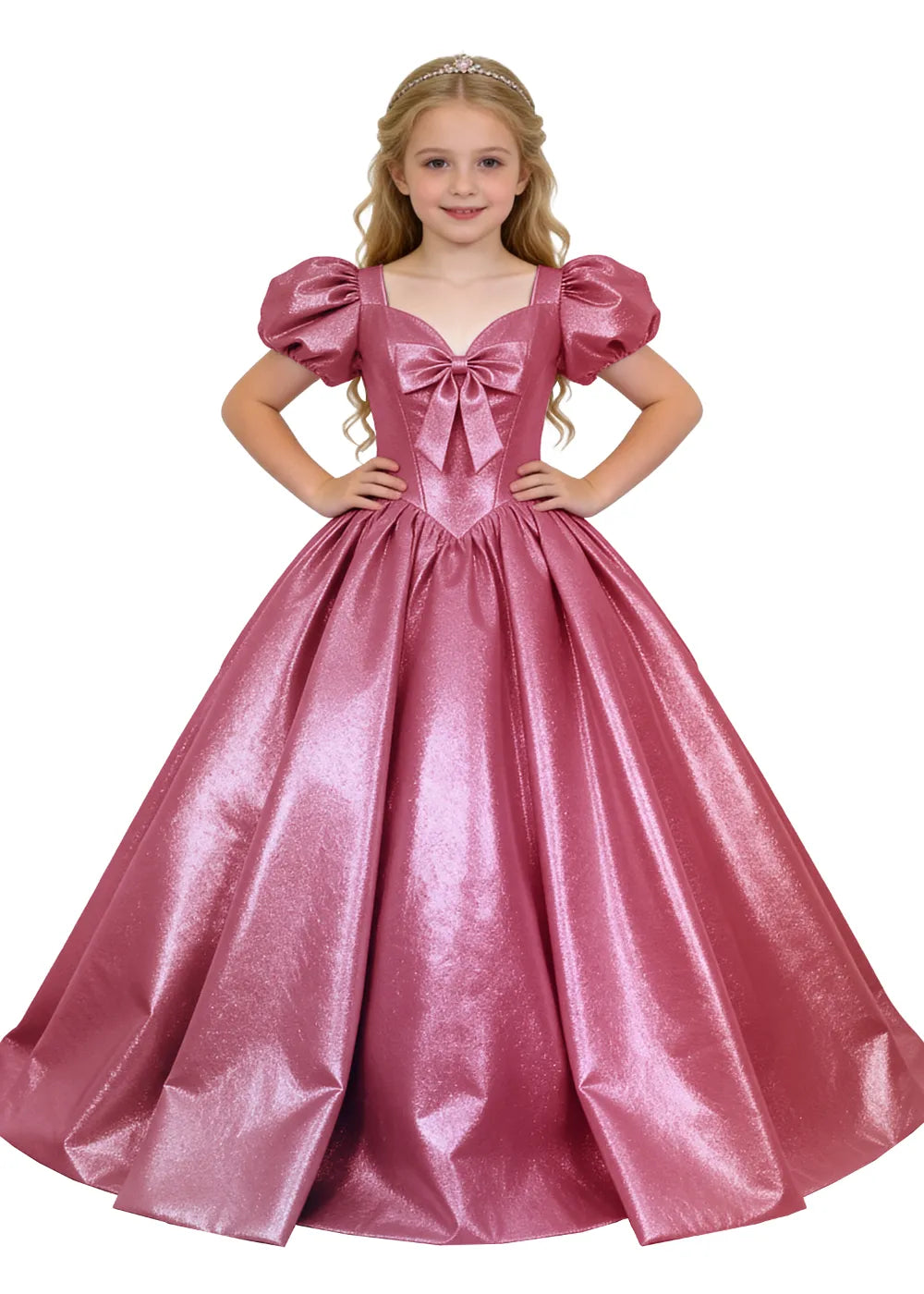 Vestido de princesa sin mangas de encaje
