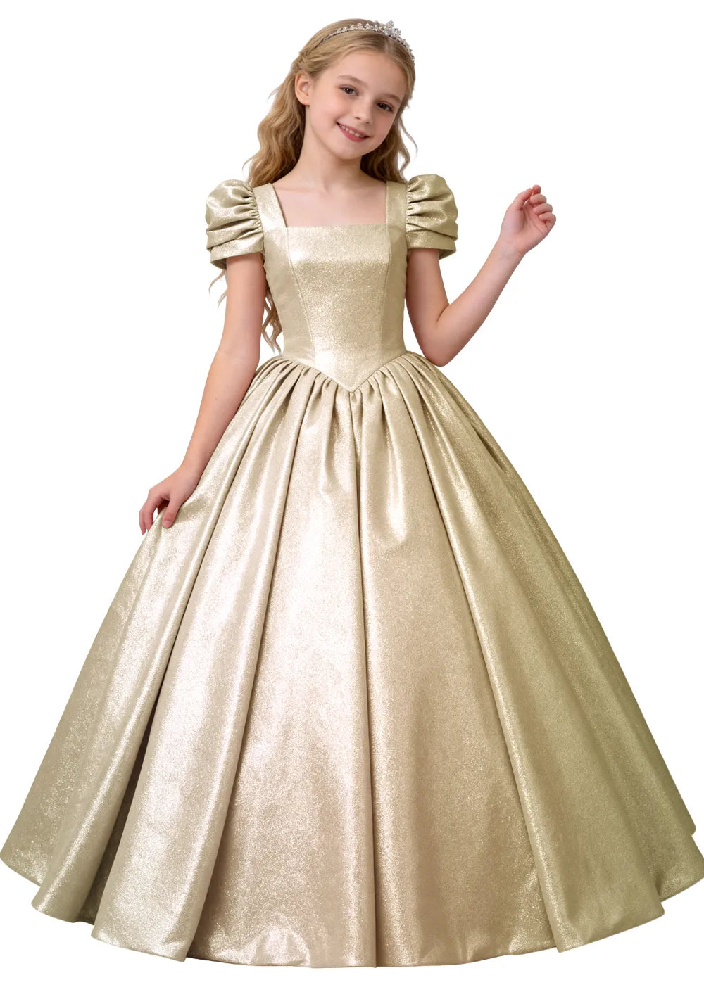 Vestido de princesa sin mangas de encaje