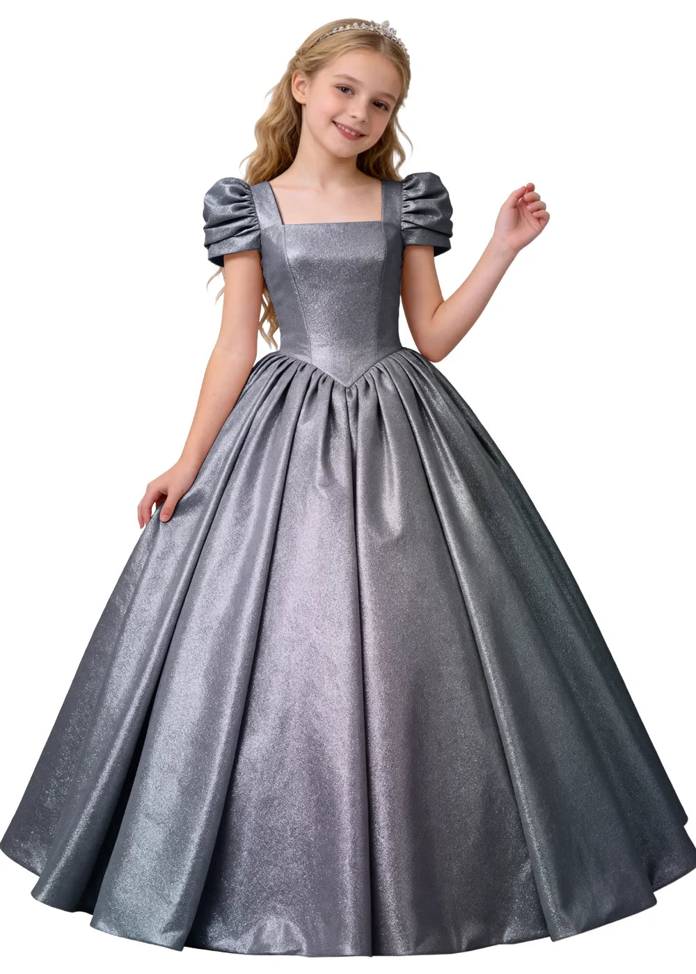 Vestido de princesa sin mangas de encaje