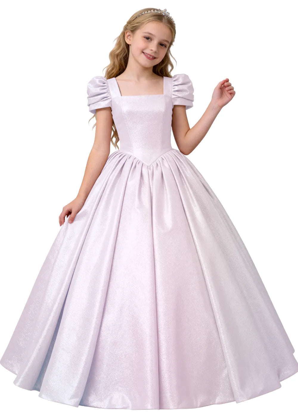 Vestido de princesa sin mangas de encaje