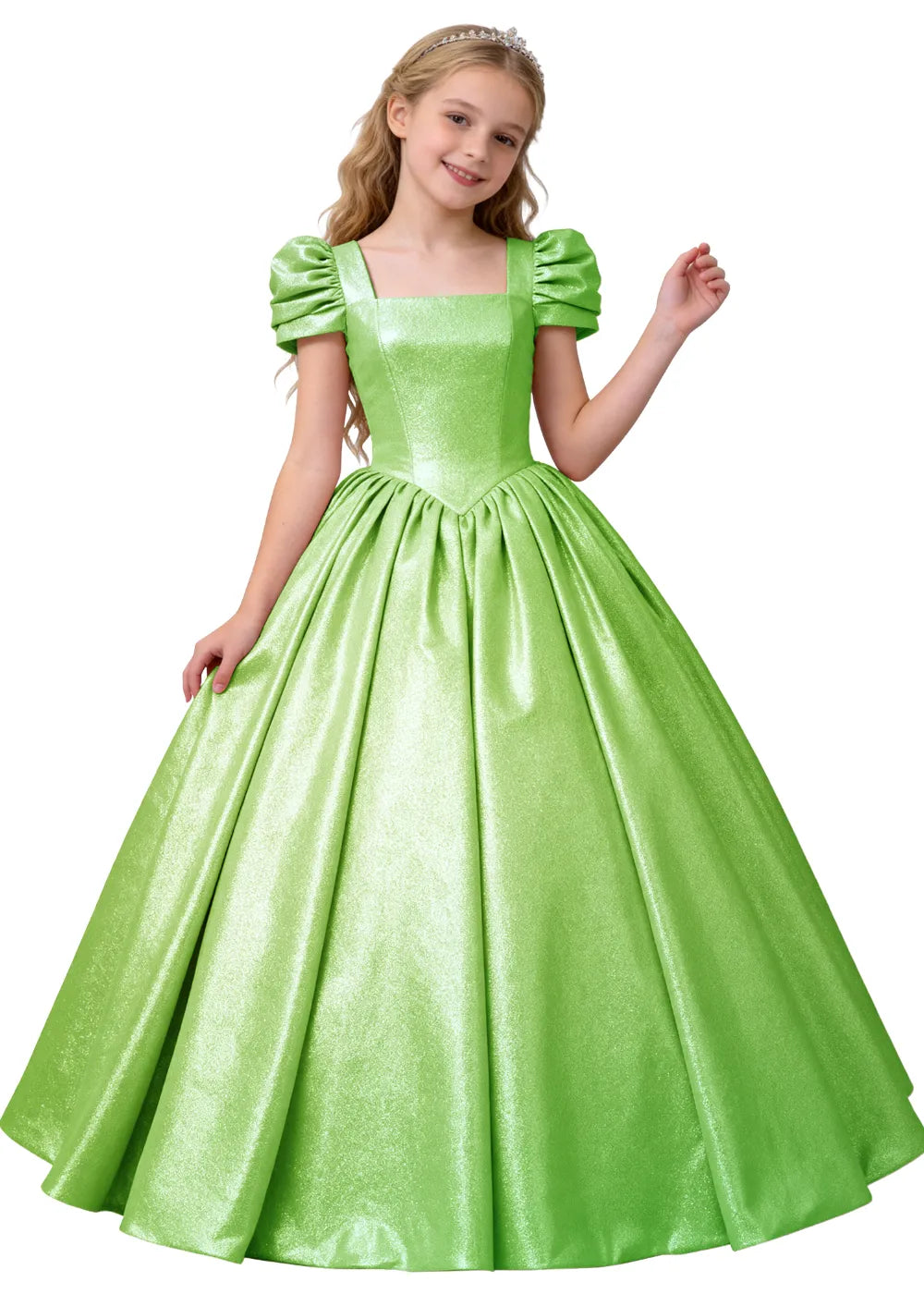 Vestido de princesa sin mangas de encaje