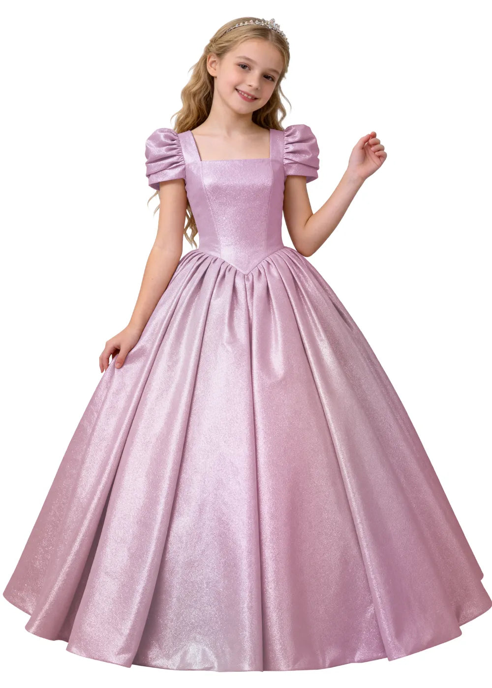 Vestido de princesa sin mangas de encaje