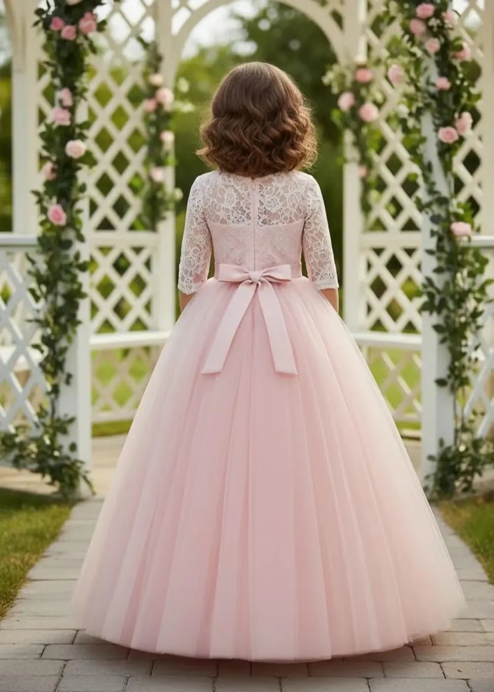 Petal Dream Long Tulle Formal Girl Dress