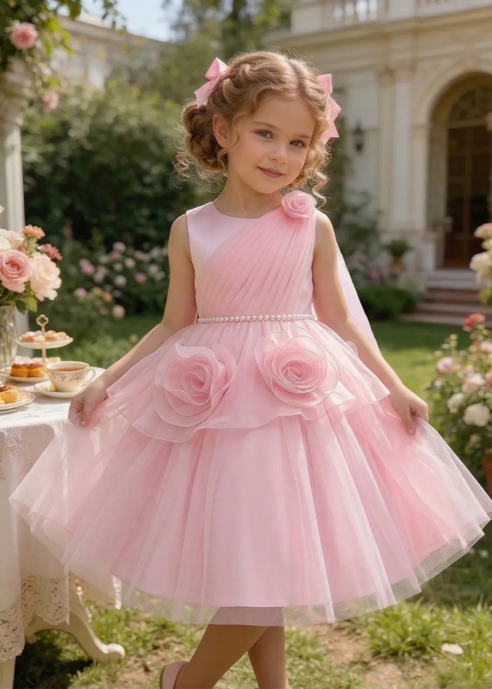 Spitzenkleid mit schulterfreiem Design