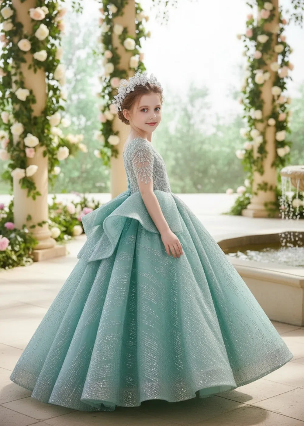 Blonde Off-the-Shoulder Prinsessedragt