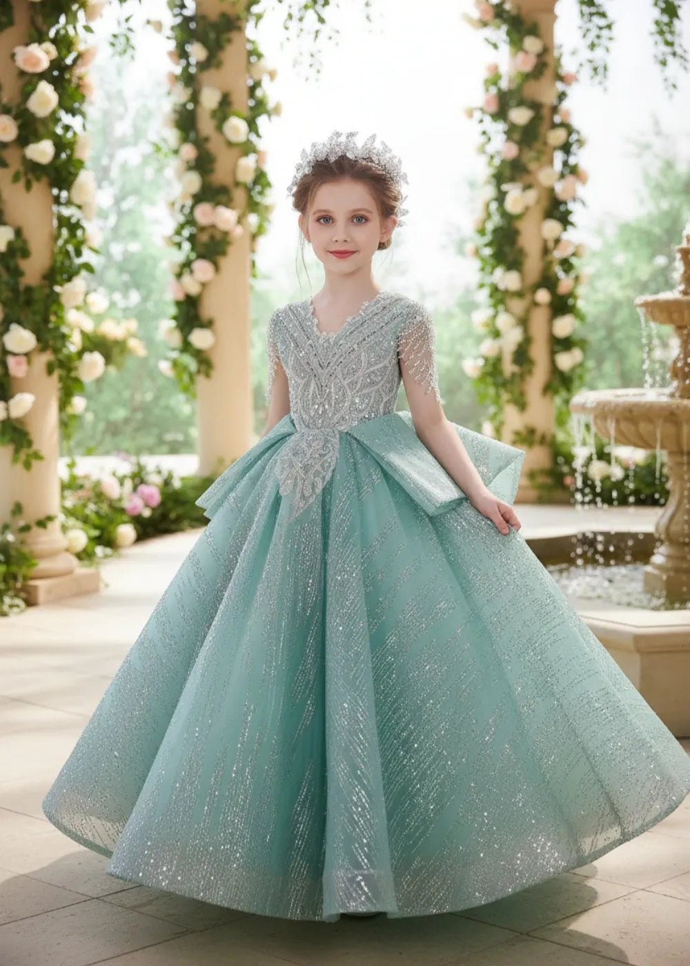 Blonde Off-the-Shoulder Prinsessedragt