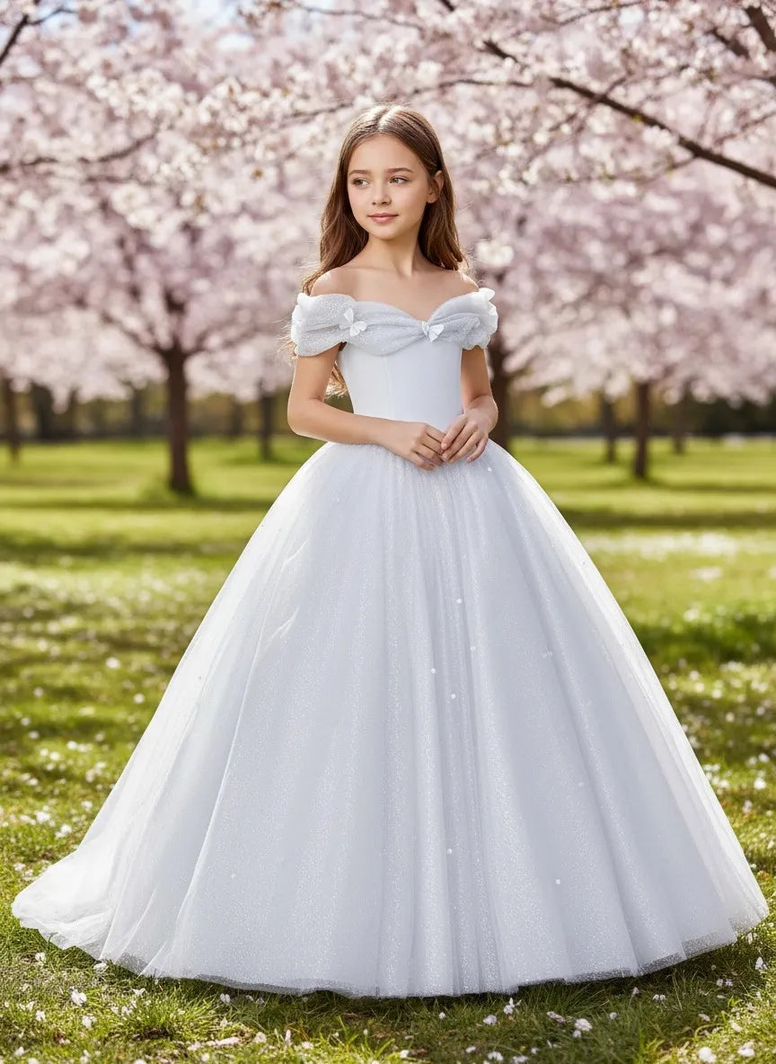 Spitzenkleid mit schulterfreiem Design