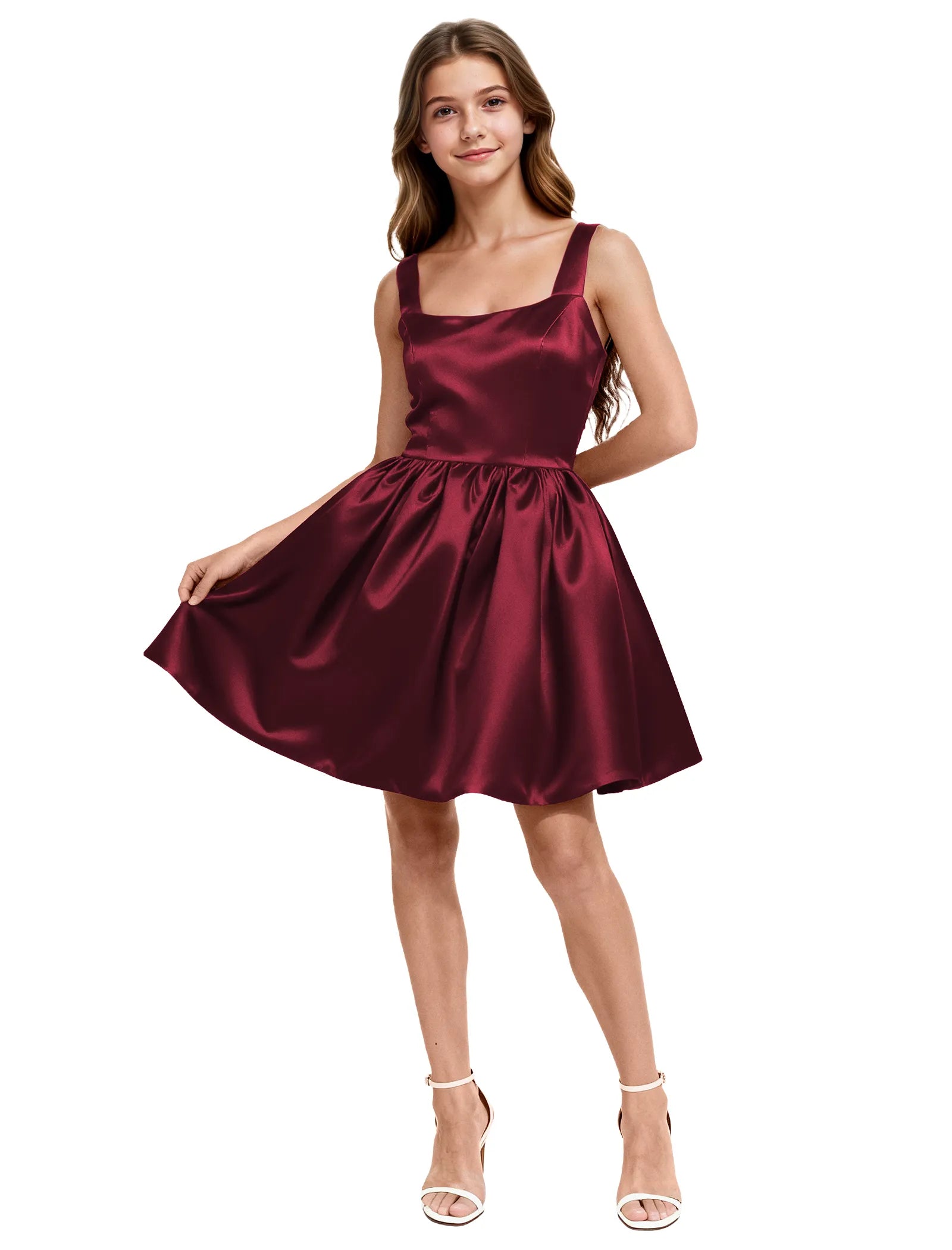 Vestido de princesa sin mangas de encaje