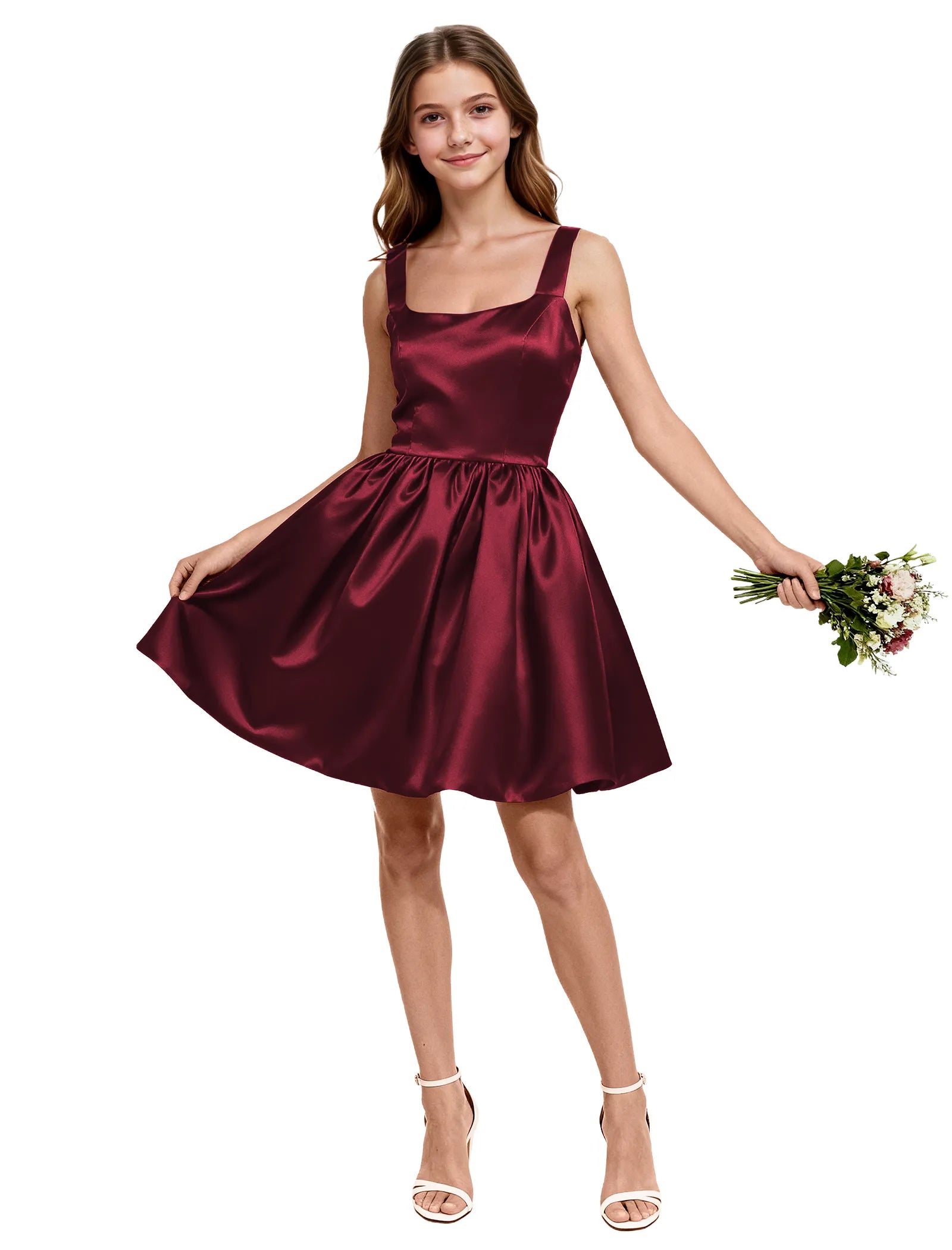 Satin Bow Back Party Dress for Girls