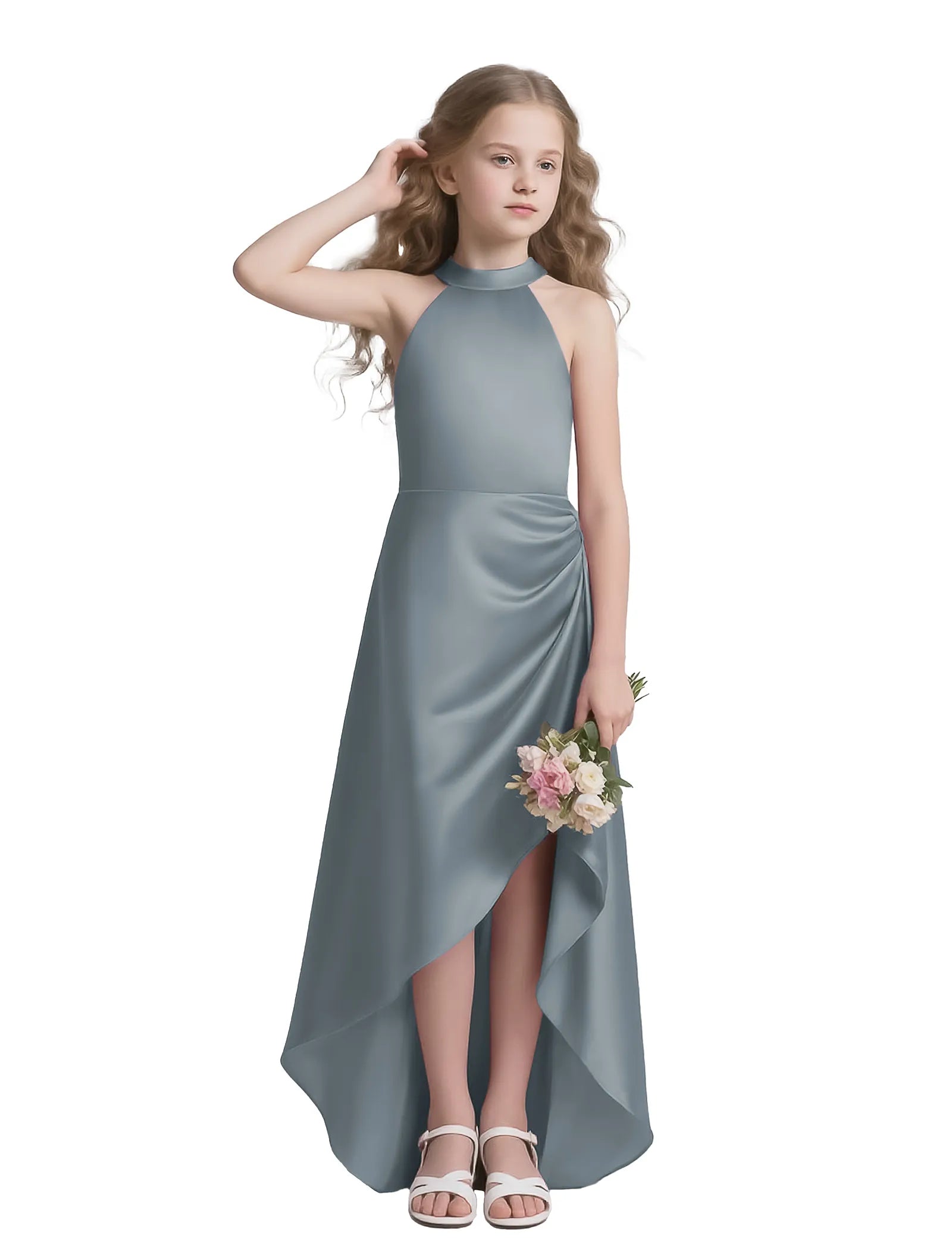 Vestido de princesa sin mangas de encaje