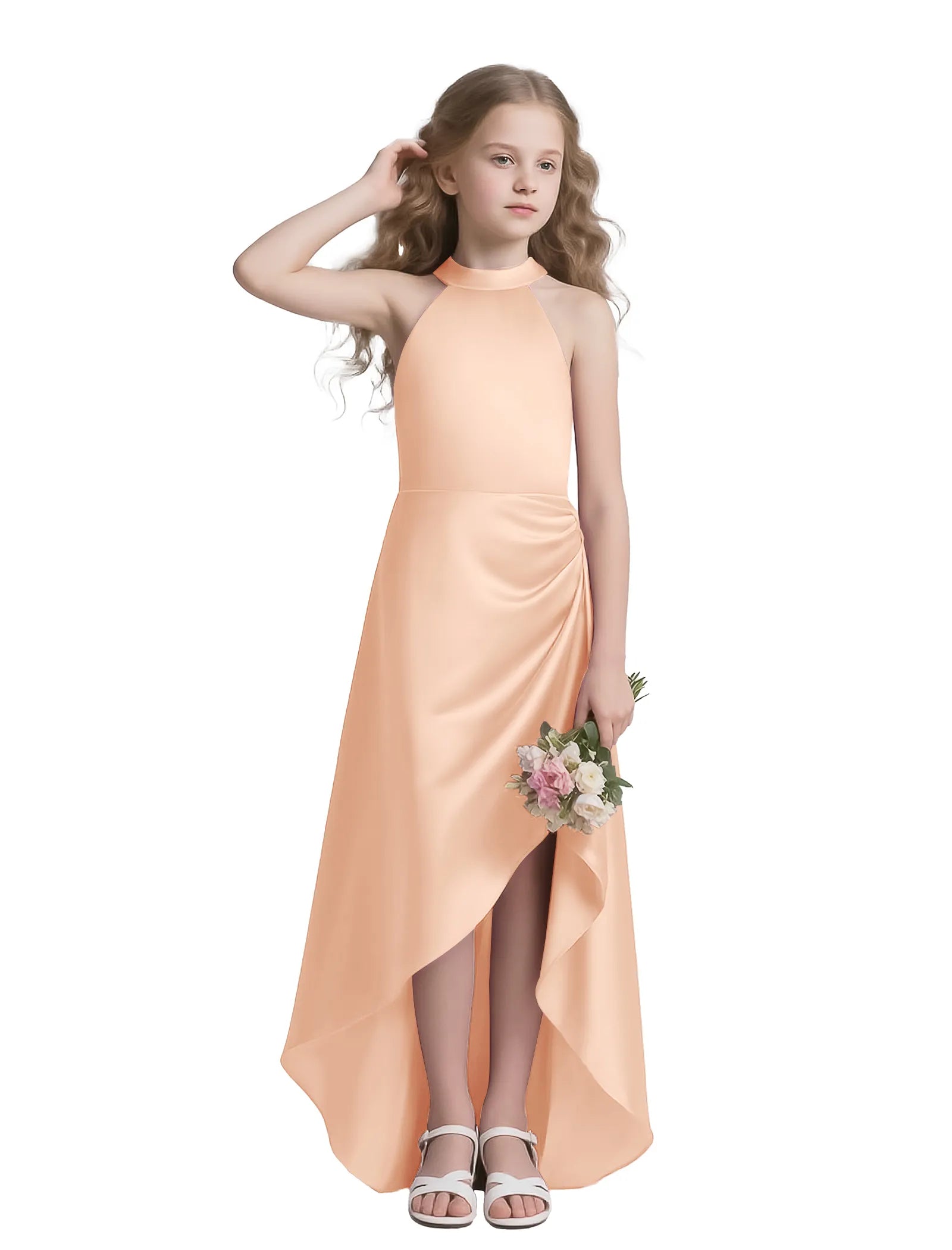 Vestido de princesa sin mangas de encaje