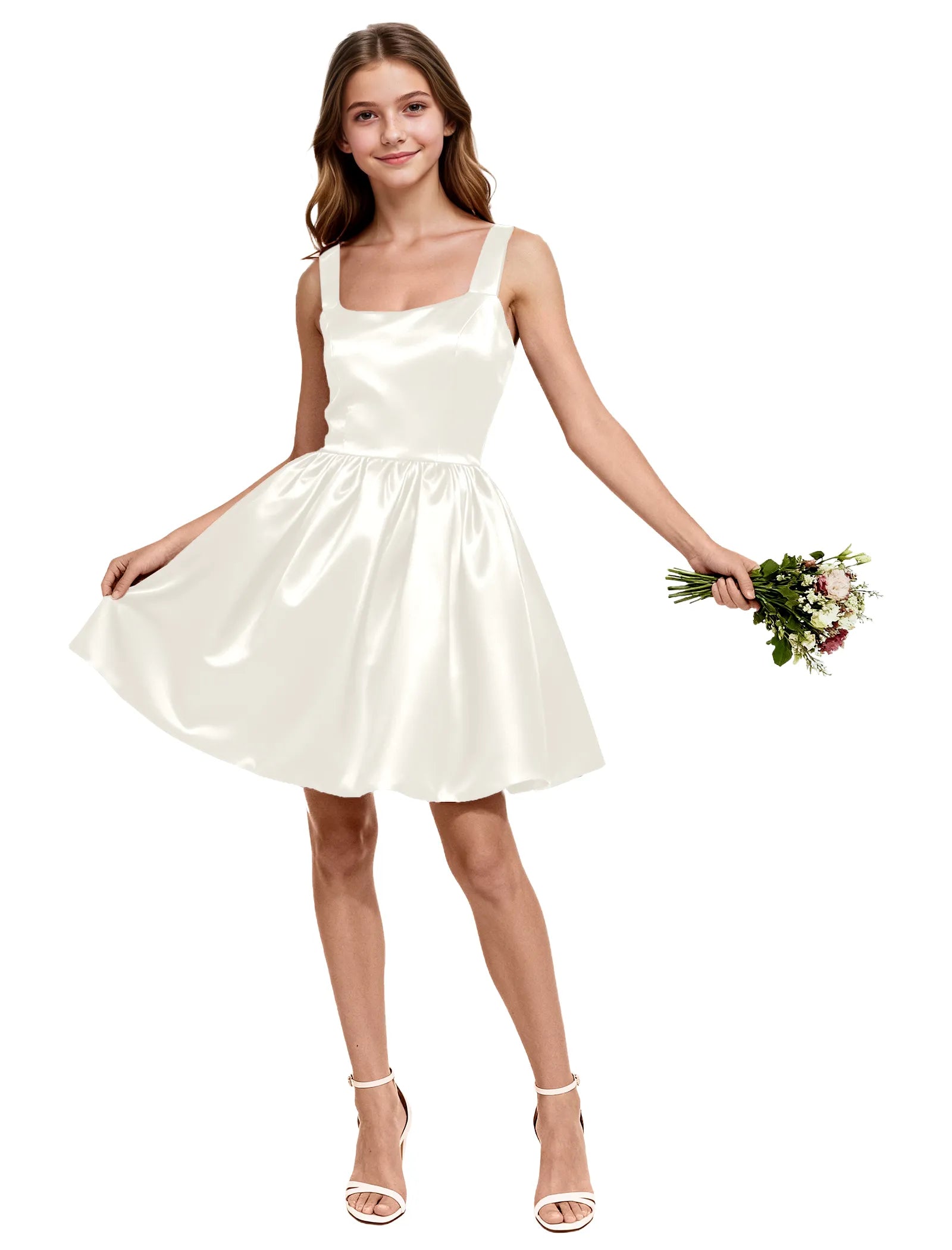 Vestido de princesa sin mangas de encaje