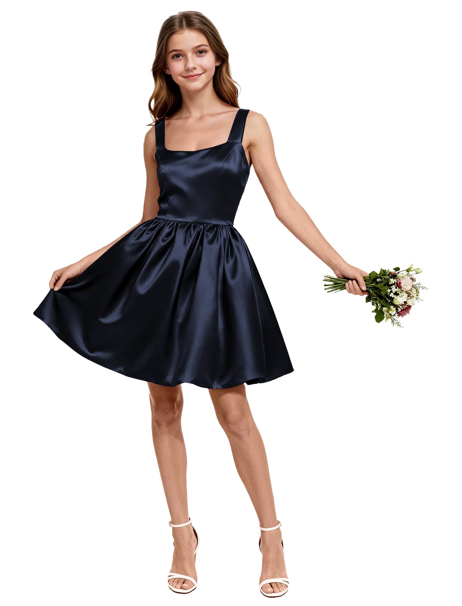 Vestido de princesa sin mangas de encaje