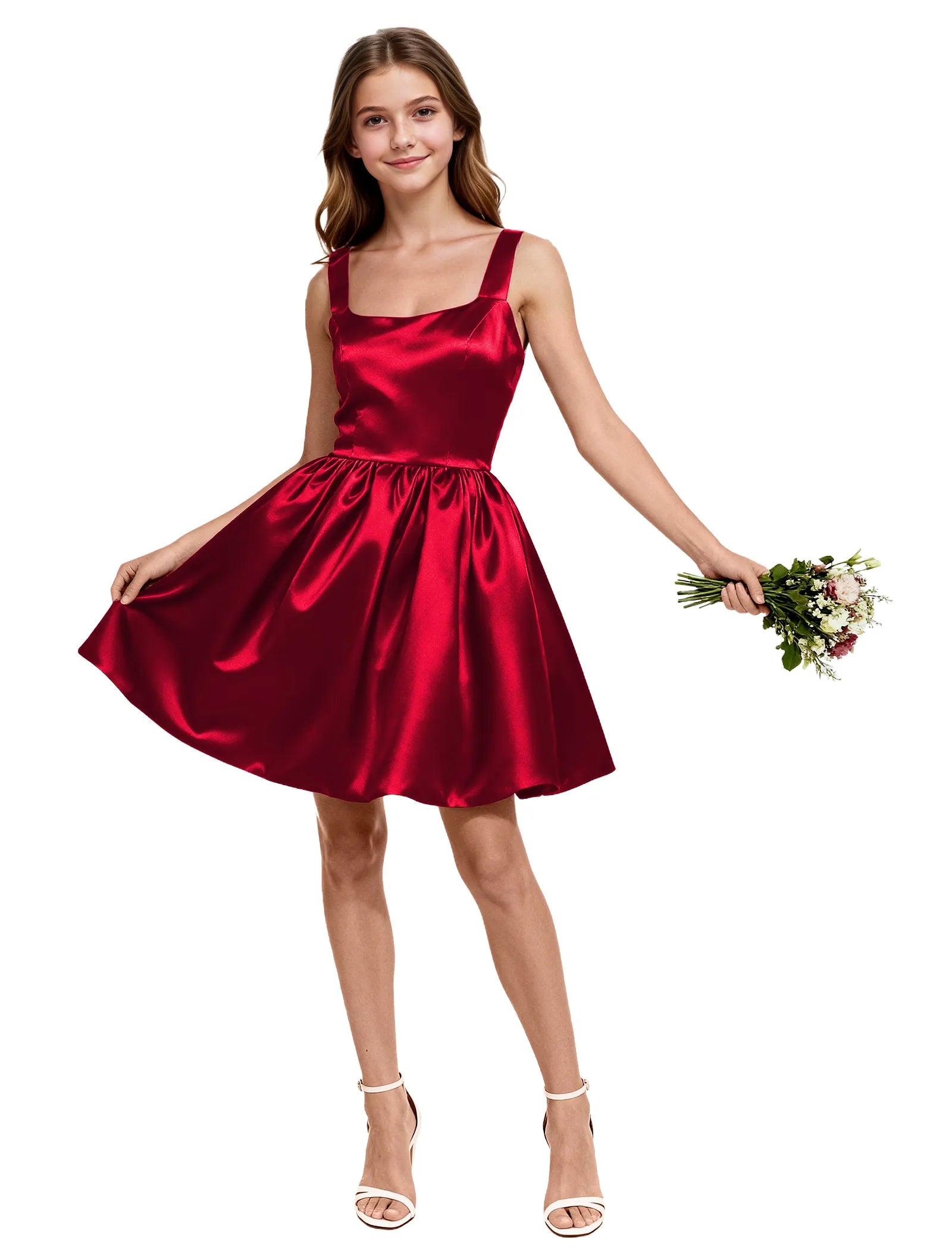 Vestido de princesa sin mangas de encaje