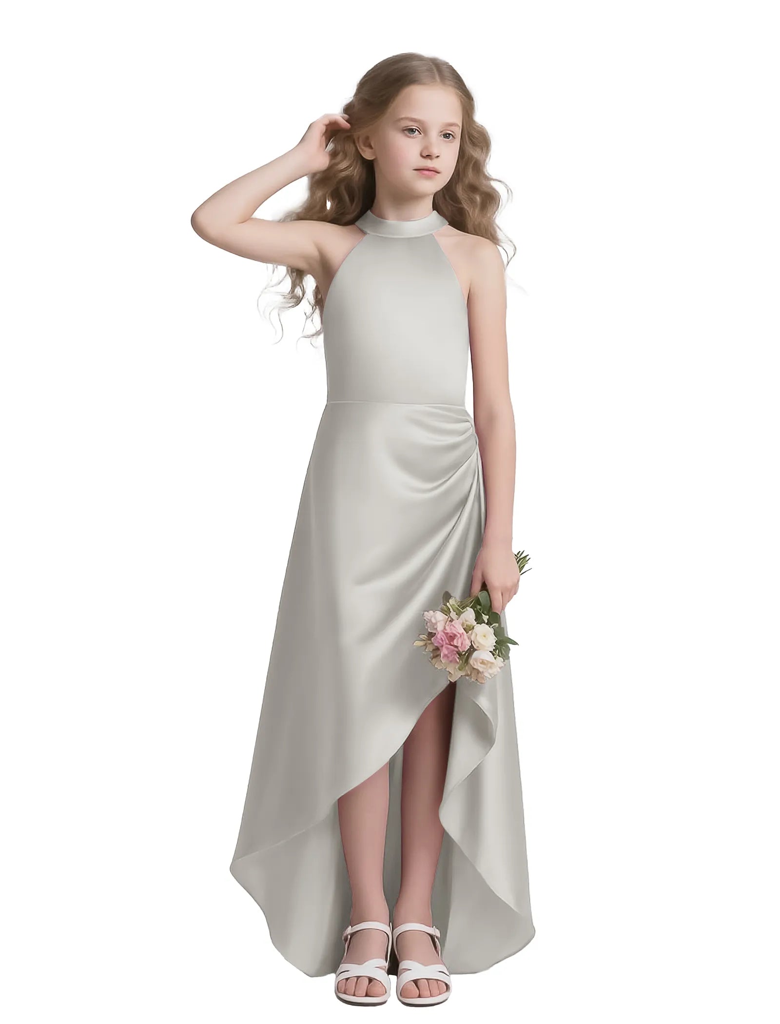 Vestido de princesa sin mangas de encaje