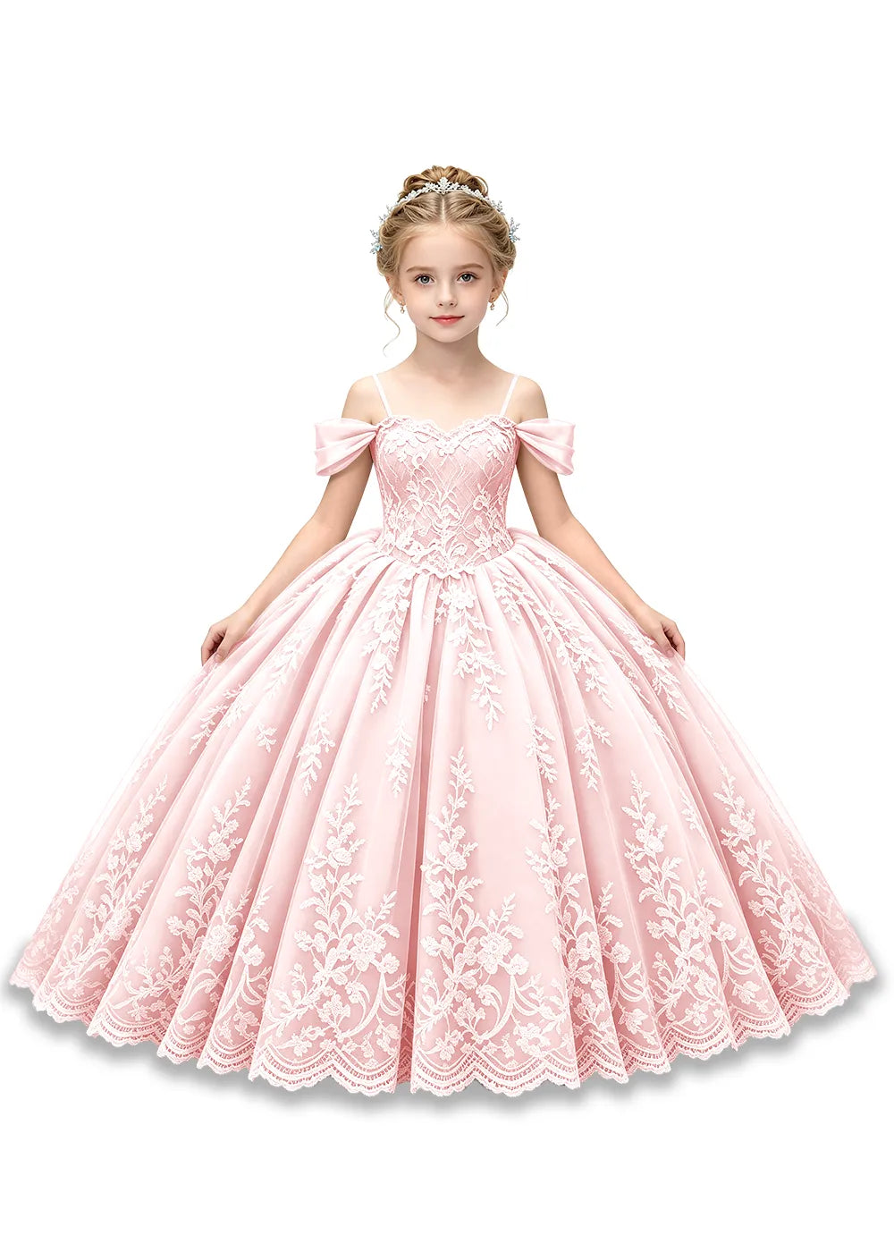 Fairytale Lace Princess Ball Gown for Girls
