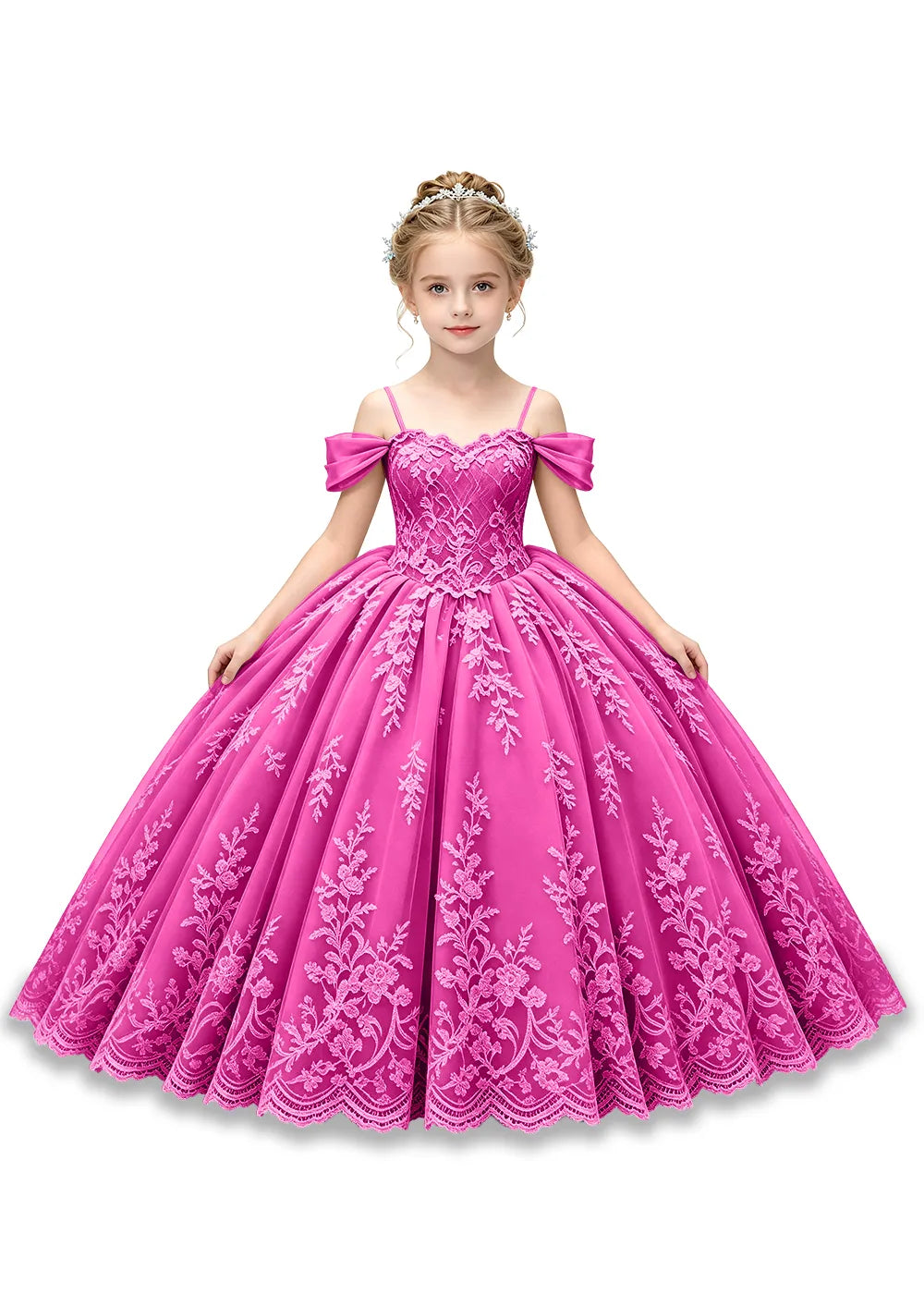 Fairytale Lace Princess Ball Gown for Girls