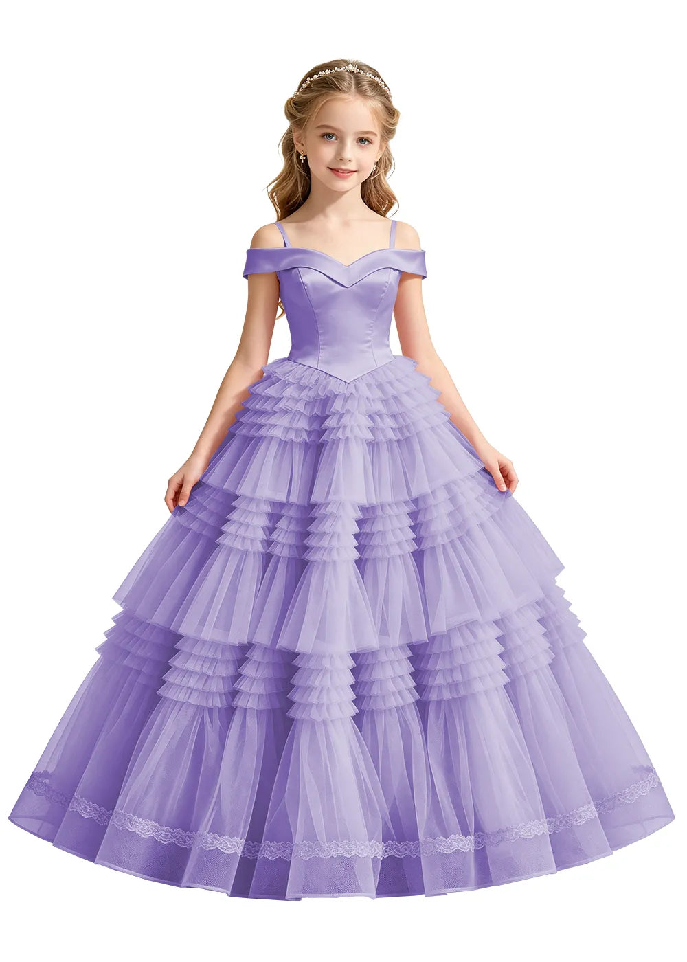 Spitzenkleid mit schulterfreiem Design