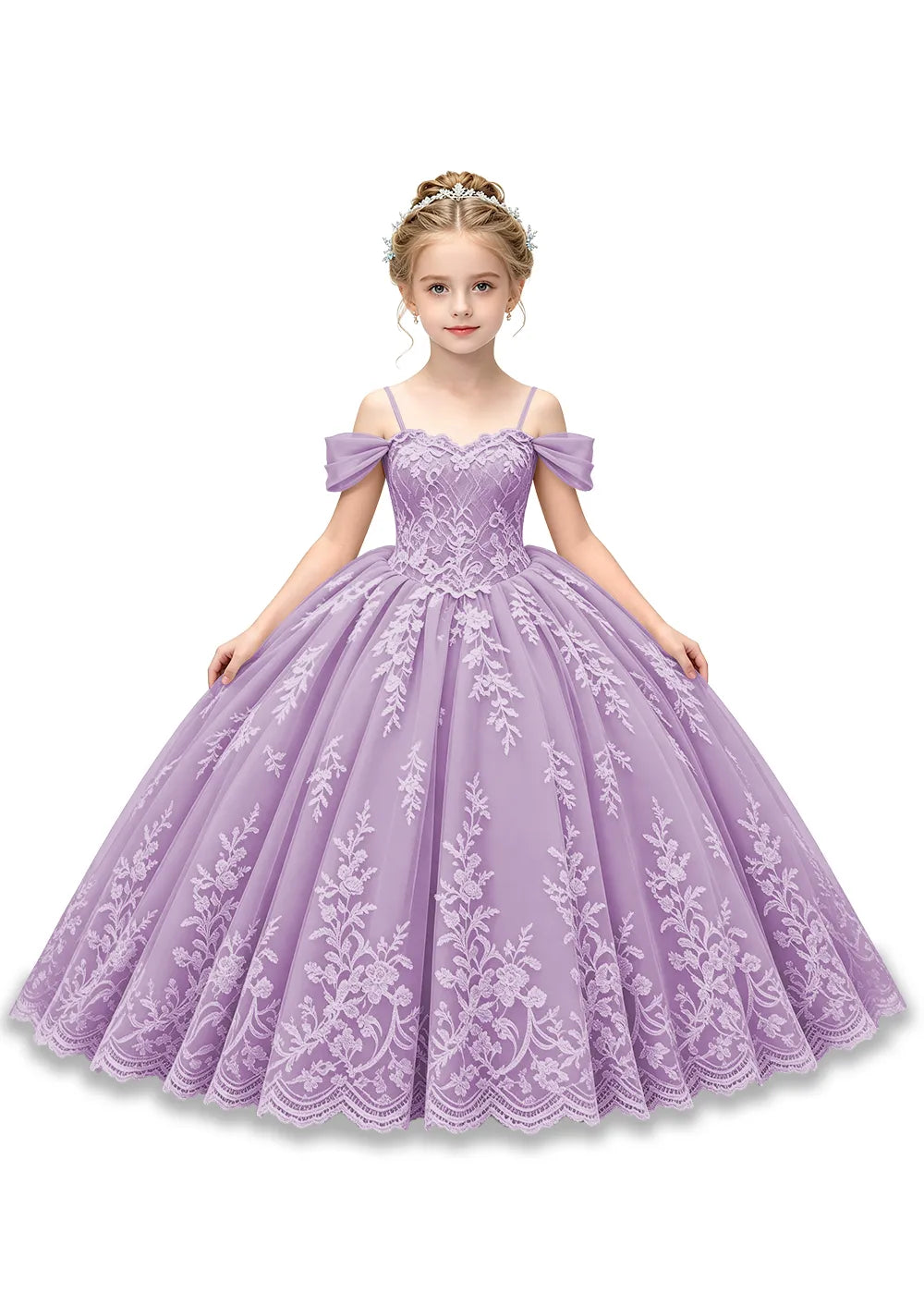 Fairytale Lace Princess Ball Gown for Girls