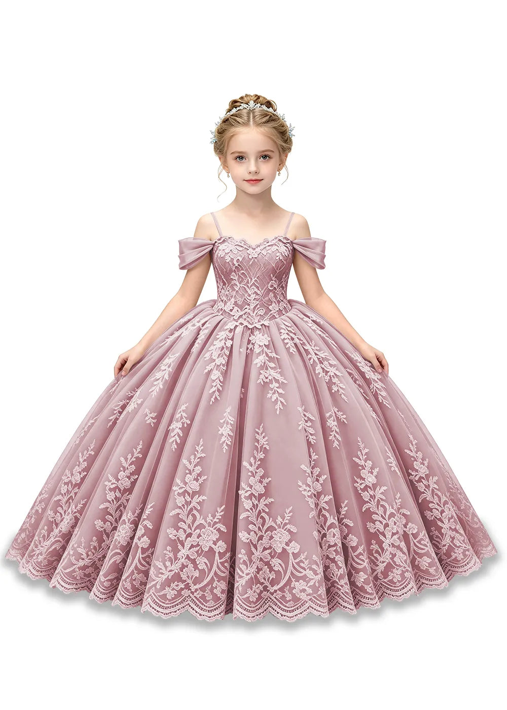 Fairytale Lace Princess Ball Gown for Girls