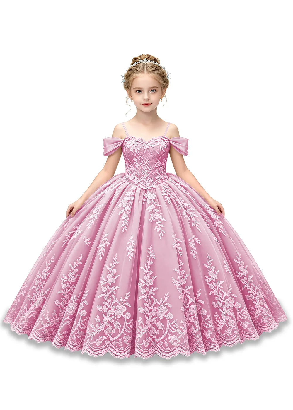 Fairytale Lace Princess Ball Gown for Girls