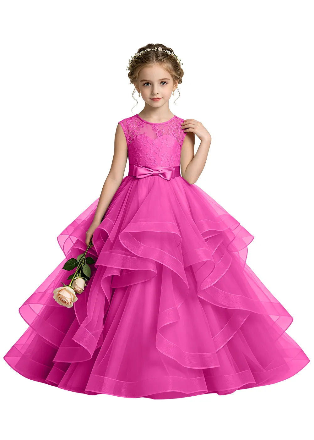 Keyhole Back Lace Bodice Special Occasion Dress