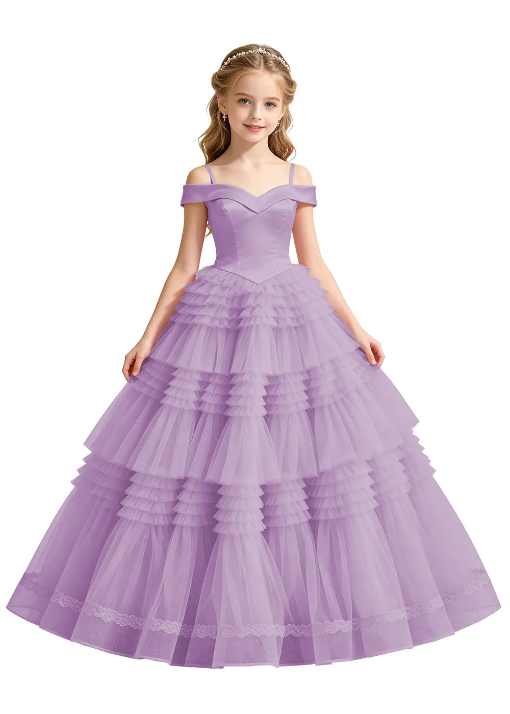 Spitzenkleid mit schulterfreiem Design