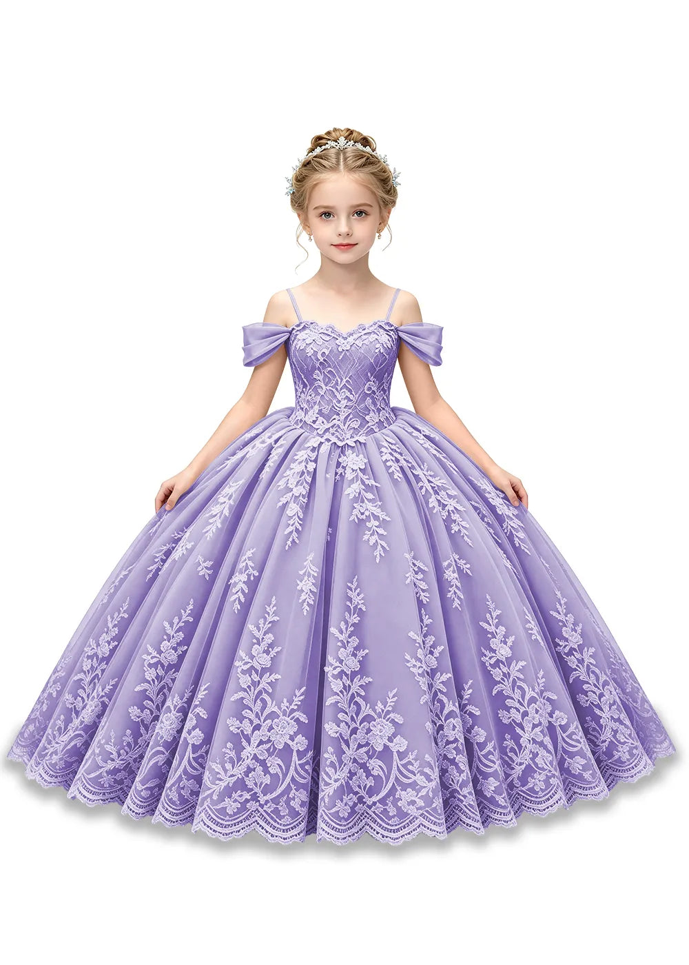 Fairytale Lace Princess Ball Gown for Girls