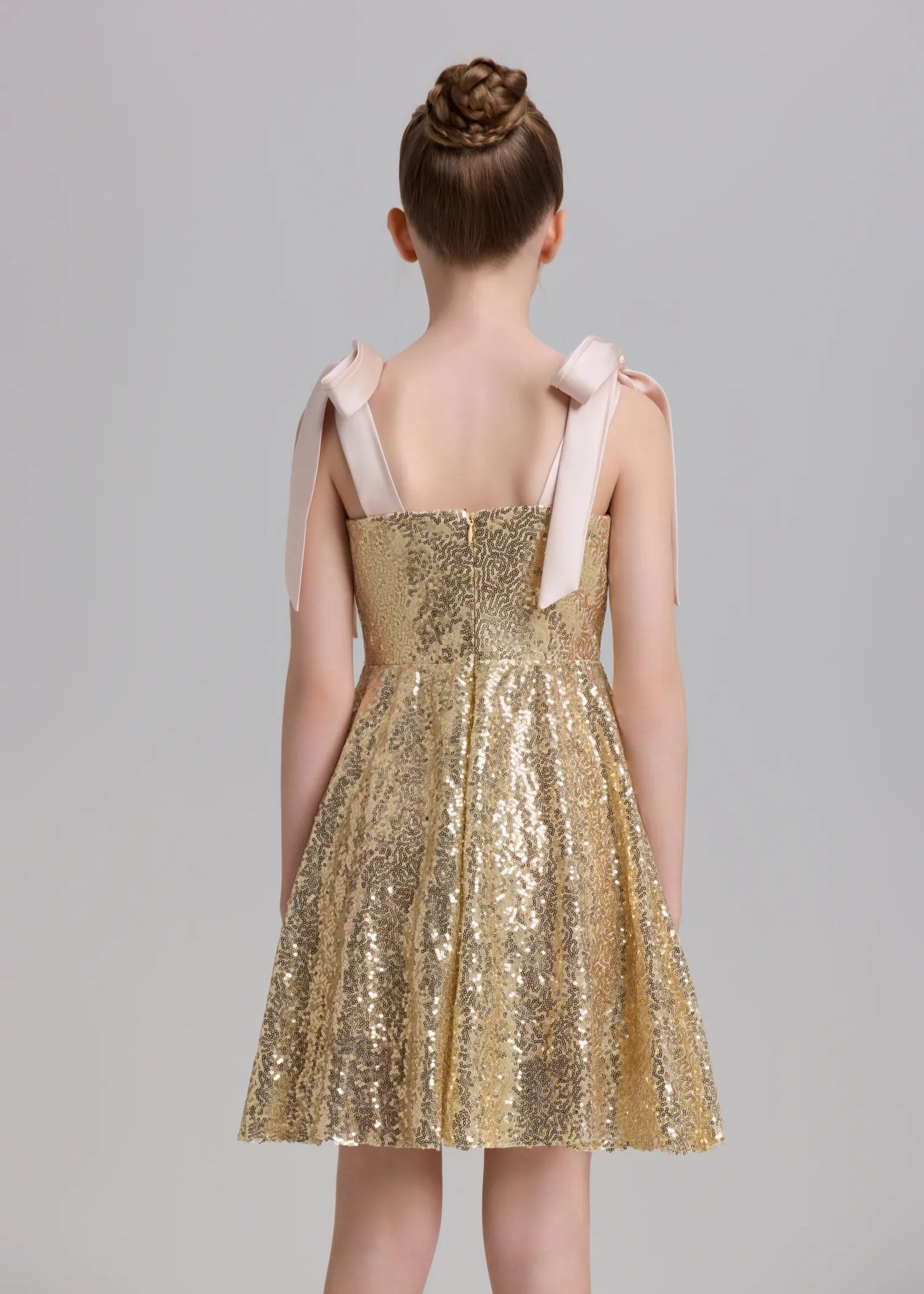 Dazzling Gold Sequin Party Dress