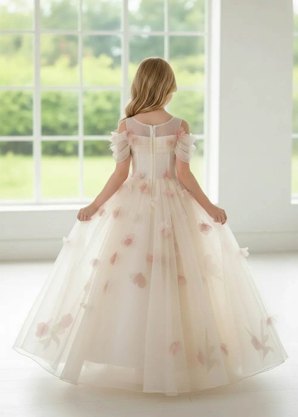 Spitzenkleid mit schulterfreiem Design