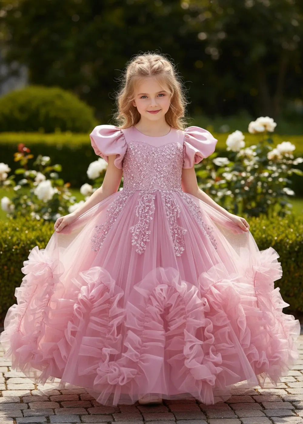 Fairytale Ruffled Hem Prom Dress