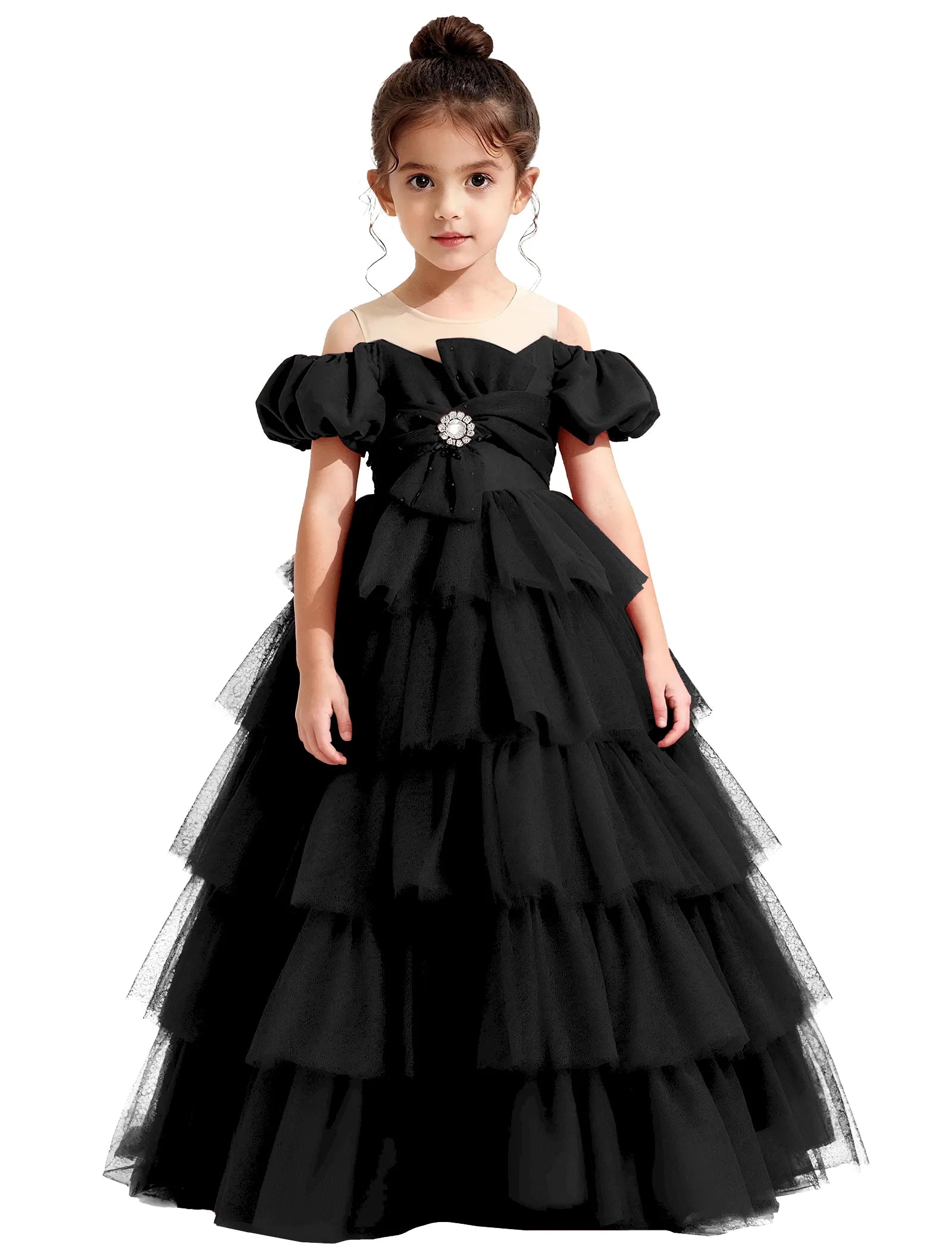 Vestido de princesa sin mangas de encaje