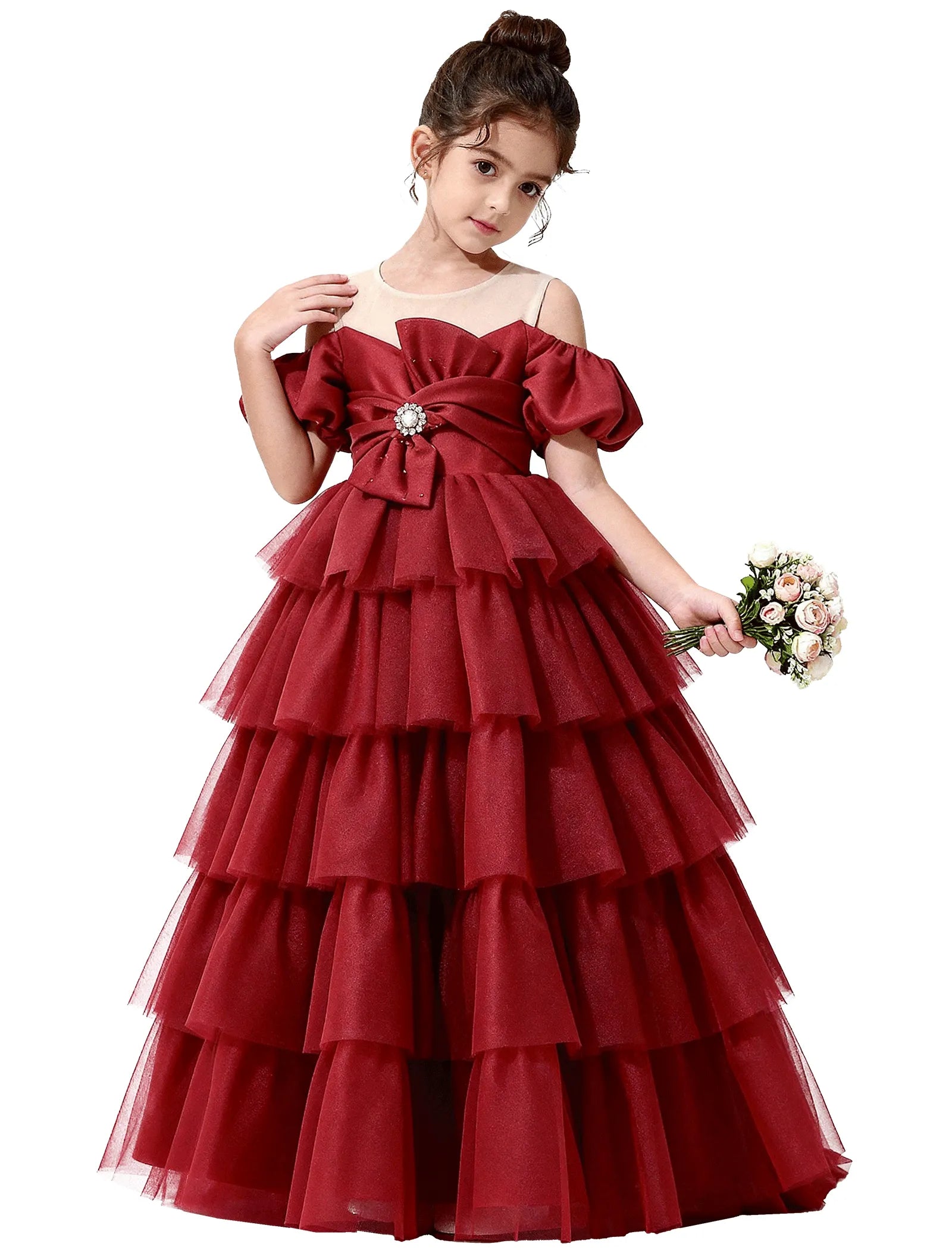 Pitsiline õlgadeta printsessikleit