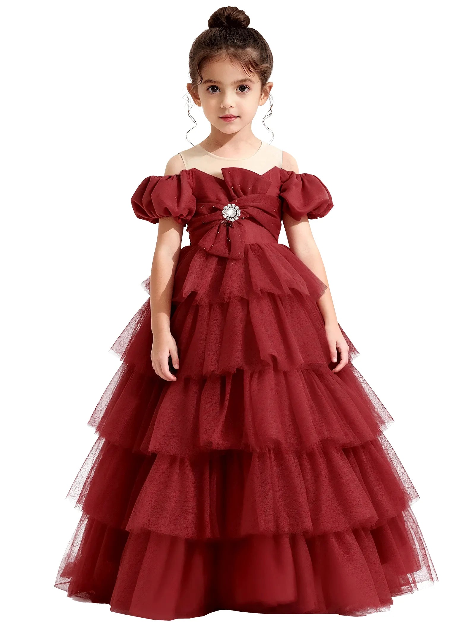 Vestido de princesa sin mangas de encaje