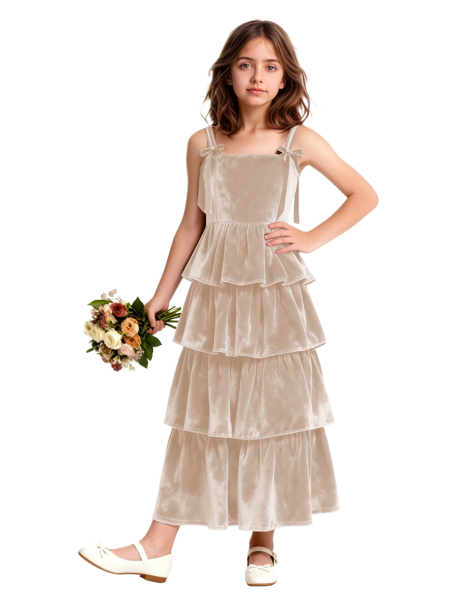 Velvet Tiered Princess Dress