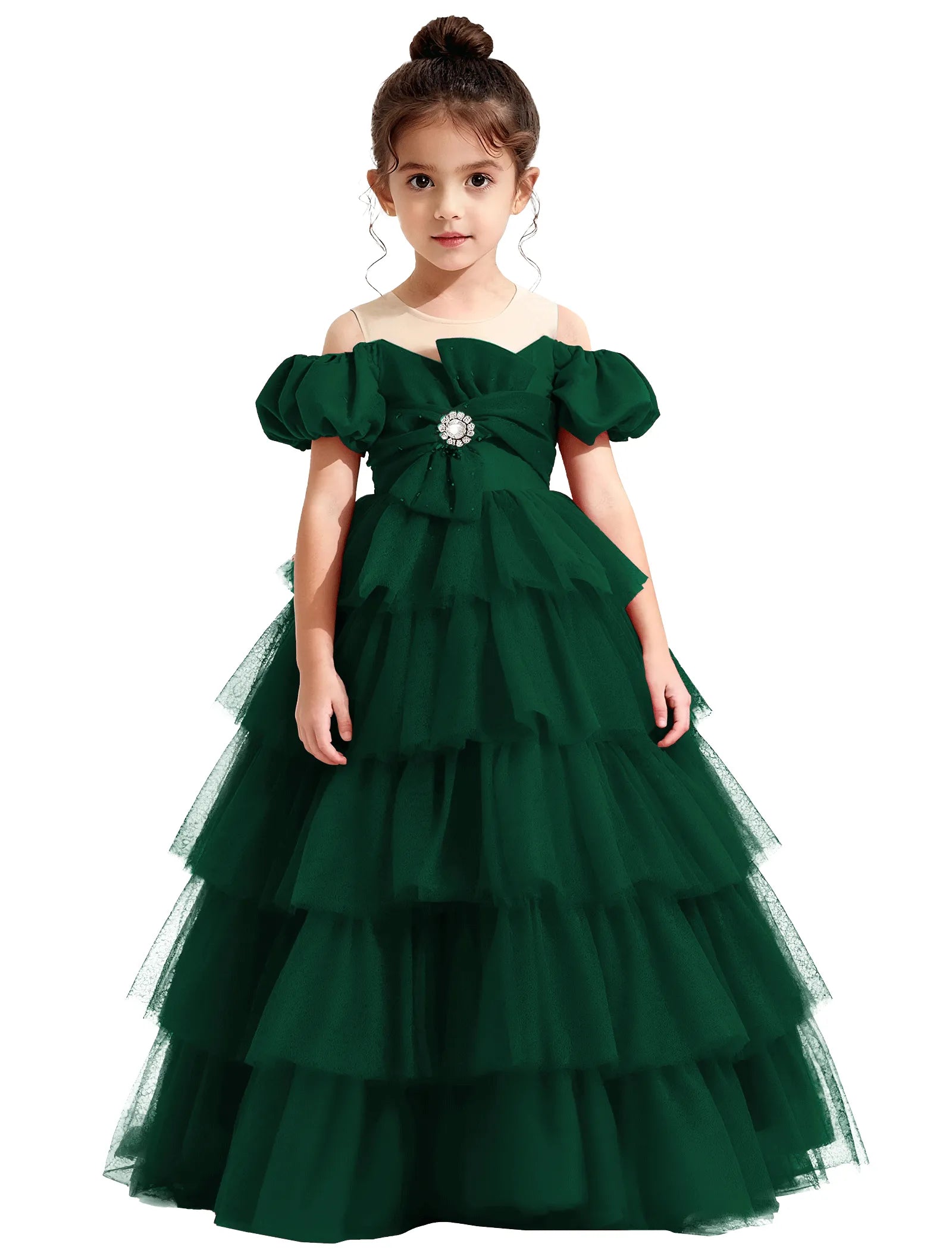 Vestido de princesa sin mangas de encaje