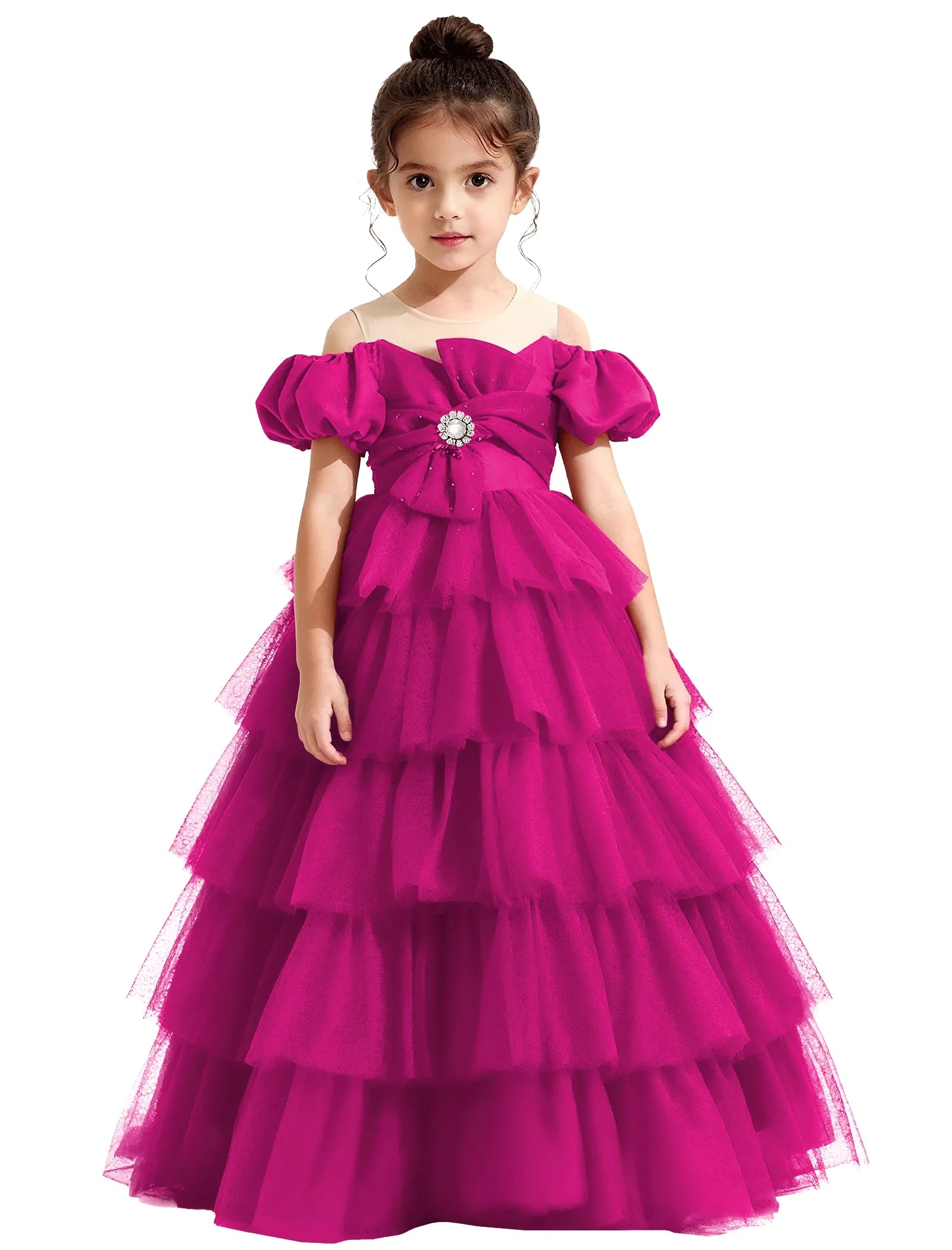 Vestido de princesa sin mangas de encaje