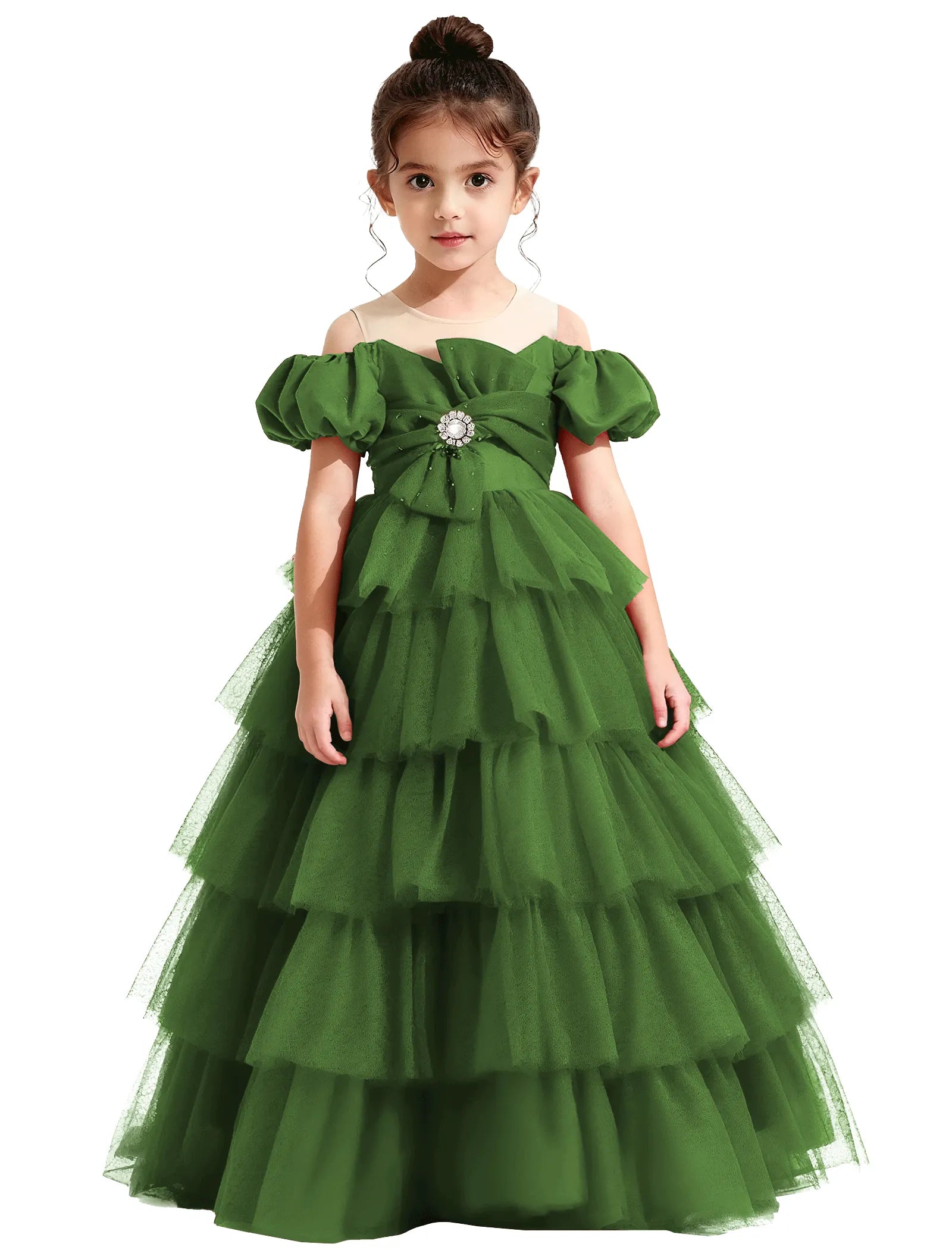 Vestido de princesa sin mangas de encaje