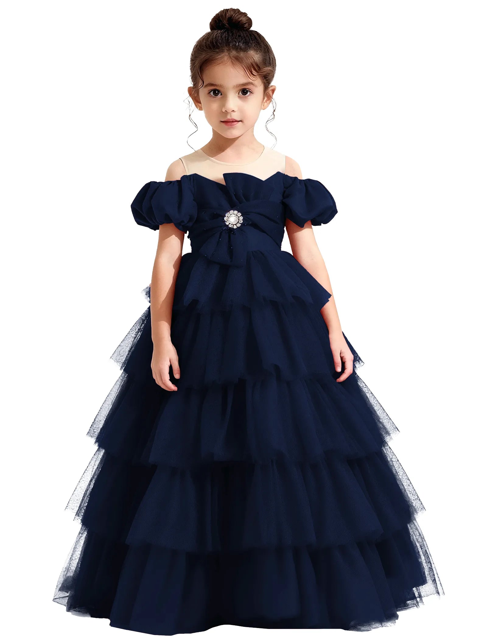 Vestido de princesa sin mangas de encaje