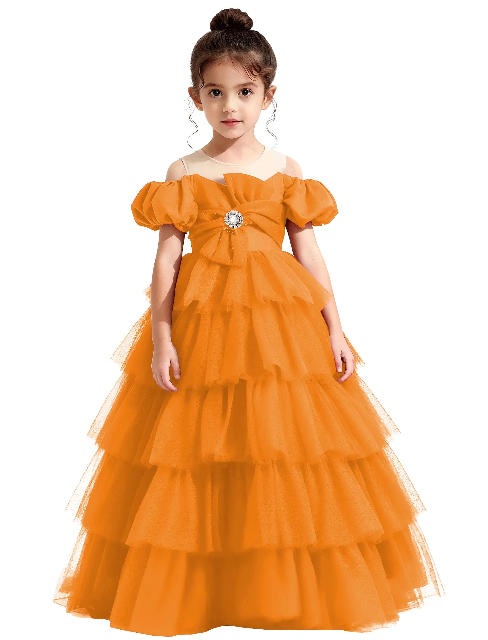 Vestido de princesa sin mangas de encaje