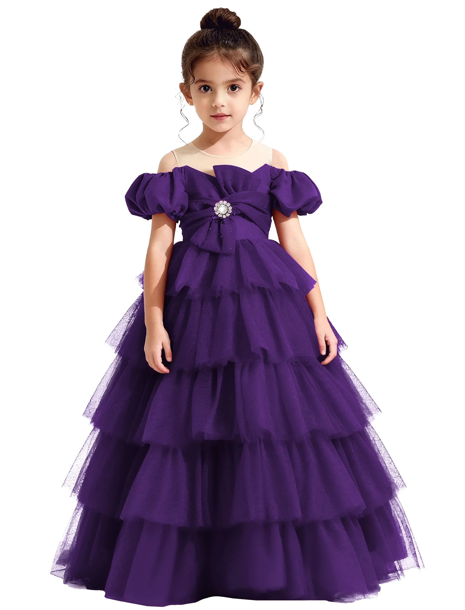 Vestido de princesa sin mangas de encaje
