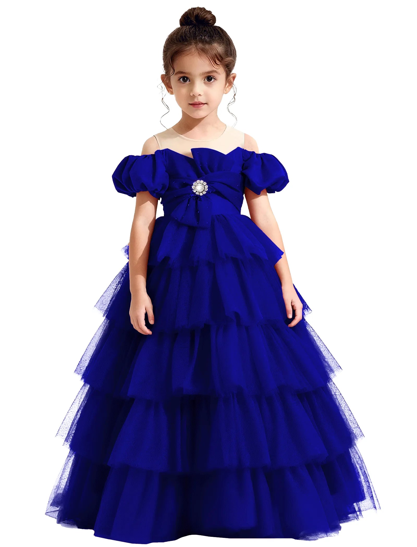 Vestido de princesa sin mangas de encaje