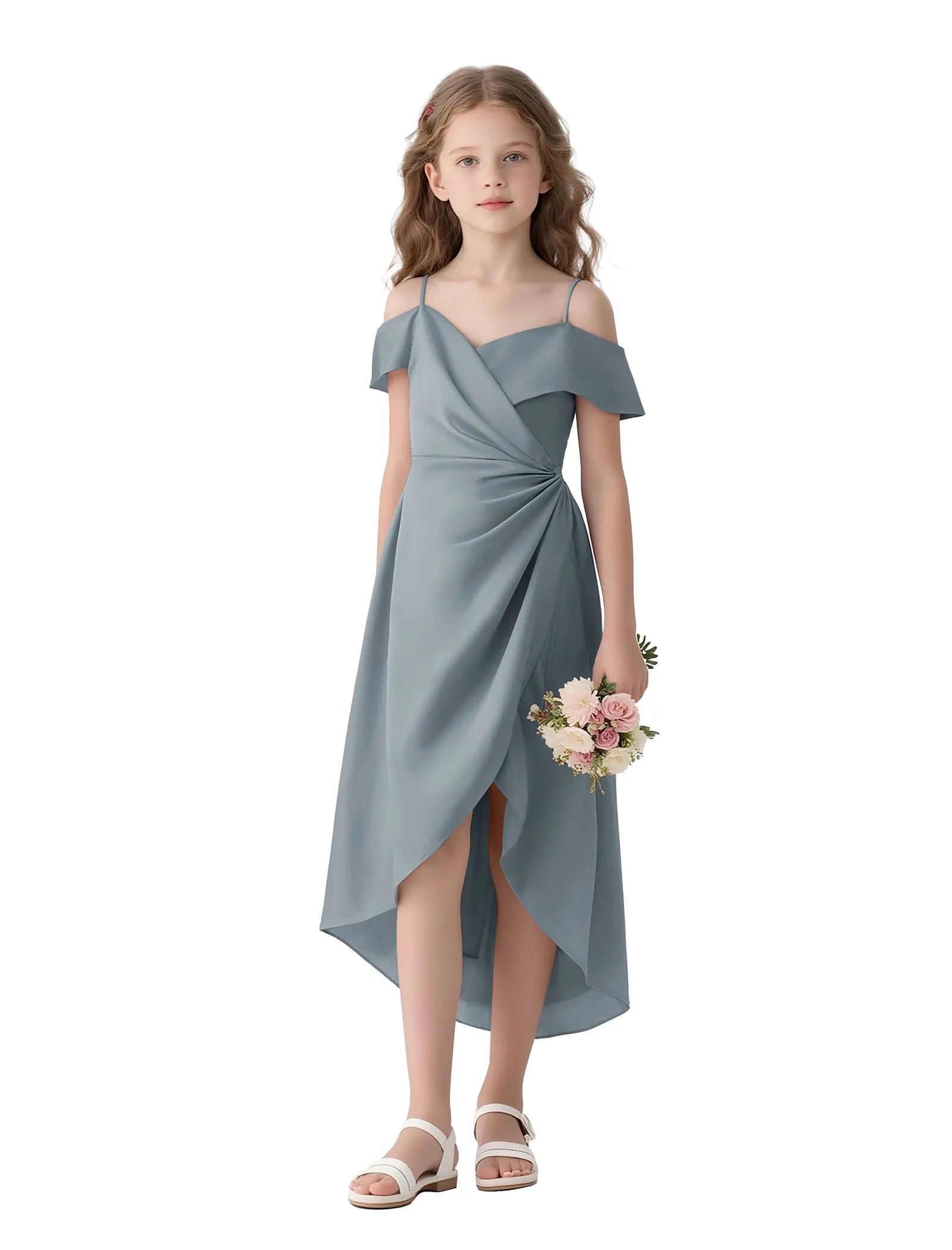 Aurelia Flutter Shoulder Party Dress