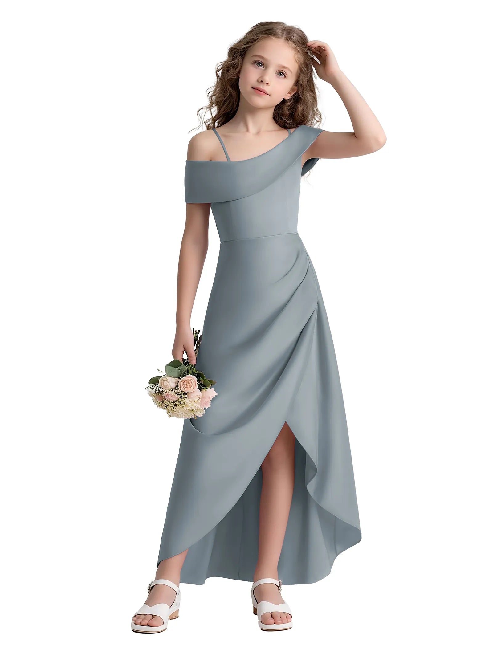 Spitzenkleid mit schulterfreiem Design