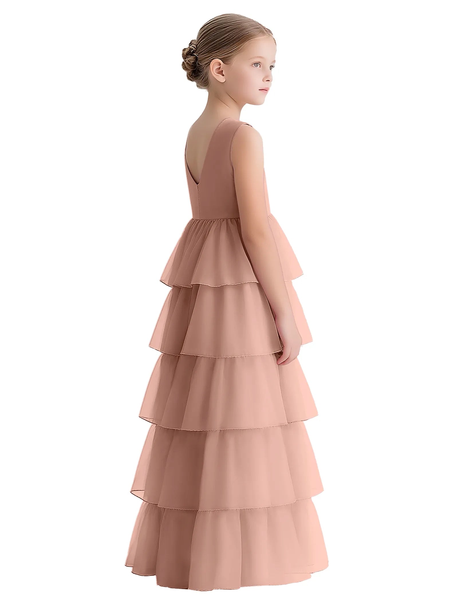 Vestido de princesa sin mangas de encaje